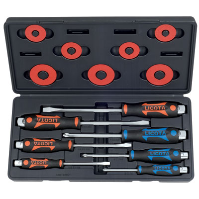 csavarhz,kszlet,thet,csillagfej,philips,ph,laposfej,egyeneshorny,gumrozott markolat,csavarhz kszlet,Licota Tools