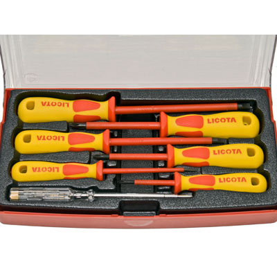 csavarhz,kszlet,szigetelt,csillagfej,philips,ph,laposfej,egyeneshorny,gumrozott markolat,fziskeres,csavarhz kszlet,Licota Tools